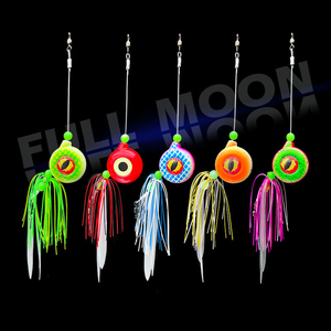 200g Inchiku <span class=keywords><strong>Madai</strong></span> Slider Jig señuelo Snapper Tai Kabura deslizante plantilla lenta con falda de cola de goma gancho de asistencia para Snapper - Product Image 5