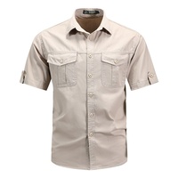 2025 été hommes à manches courtes coton chemise veste haut de gamme à la mode marque Cool ample Style décontracté simple boutonnage nouveau solide