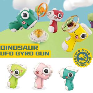 Jouet de lancement amusant, dinosaure lumineux, soucoupe volante, toupies, <span class=keywords><strong>pistolet</strong></span> de lancement, ensemble 3 en 1, disque volant, <span class=keywords><strong>lanceur</strong></span> de gyroscopes - Product Image 2