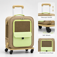 Sac de transport roulant haut de gamme imperméable pour animaux de compagnie en tissu Oxford avec maille respirante, sac à roulettes personnalisable avec logo pour chiens et chats, sac à dos de transport pour animaux OEM