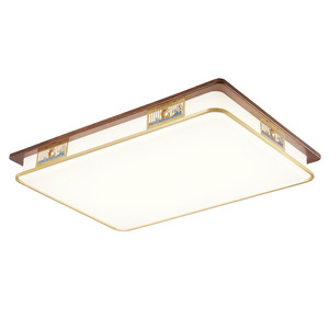 Chinese Style <b>Ceiling</b> <b>Light</b> Rectangle Led Living Room Bedroom Solid Wood Frame Dimmable Switch Control - Product Image 4