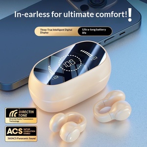 Écouteurs à Conduction Osseuse Ouverte 2026 avec Clip d'Oreille, Sans Fil Bluetooth, Affichage LED et Longue Autonomie - Product Image 2