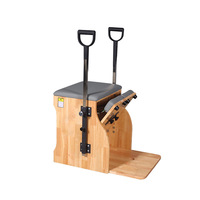 Silla de Pilates Profesional Combo - Silla Wunda de Doble Pedal con Resortes Codificados por Colores para Estudio y Entrenamiento de Rehabilitación Postparto