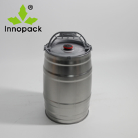 Fût à bière en métal imprimé de 5 litres avec robinet et fermeture à vendre