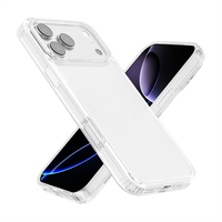 Étui de téléphone portable transparent de haute qualité en TPU + PC pour iPhone 18 Pro Max 17 16 15 14, anti-rayures, avec logo personnalisé, emballage inclus