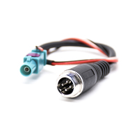 Cable RF RG174 de Baja Pérdida con Conector FAKRA Z-Code Macho a GX12-4P Personalizado para Cámara Automotriz