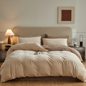 2025 nuovi lati in stile doppio con diversi colori pile per bambini 200*230cm copripiumino piatto da letto 4 pezzi - Product Image 2