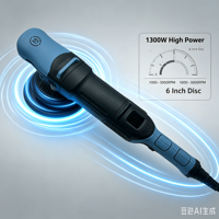 Polisseuse de voiture DA 1200W à double action orbitale, polisseuse orbitale à vitesse variable de 5/6 pouces pour le cirage des voitures