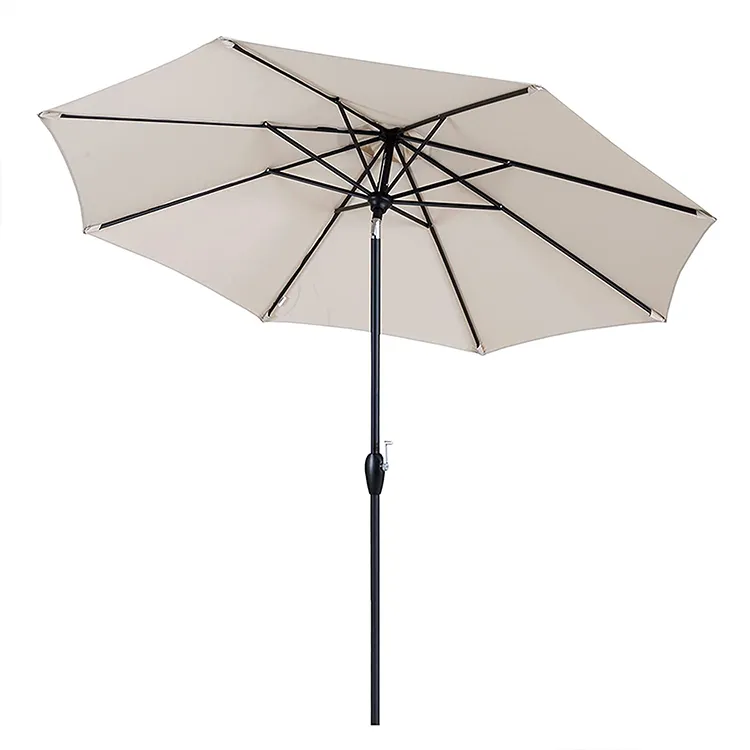 I più nuovi prodotti impermeabile all'aperto giardino pulsante inclinazione e manovella mercato Patio ombrello Outdoor Backyard Cafe Patio ombrello