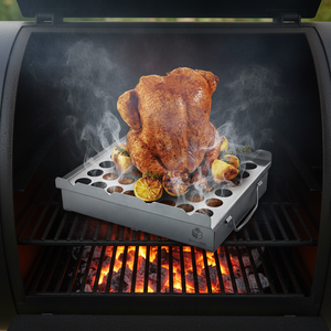 Stainless Steel Kitchen Accessories <strong>BBQ</strong> Grill Set Multi-Function Smoker Box Skewer Rack Pans for <strong>Weber</strong> Smoker - Product Image 5