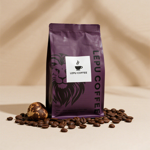 Sacchetti per Caffè in Alluminio con Fondo Piatto e Chiusura a Zip, Personalizzabili, 250g 500g 1kg, Confezioni Premium per Chicchi di Caffè - Product Image 2