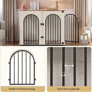 Cross-border best-selling indoor wooden dog house for <b>medium</b> and large pet dogs, spacious double-door, suitable for all seasons. - Product Image 3