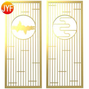 EL217 Divisorio Decorativo in Acciaio Inox Tagliato al Laser con Rivestimento PVD, Schermo Metallico a Specchio Placcato Oro - Product Image 5