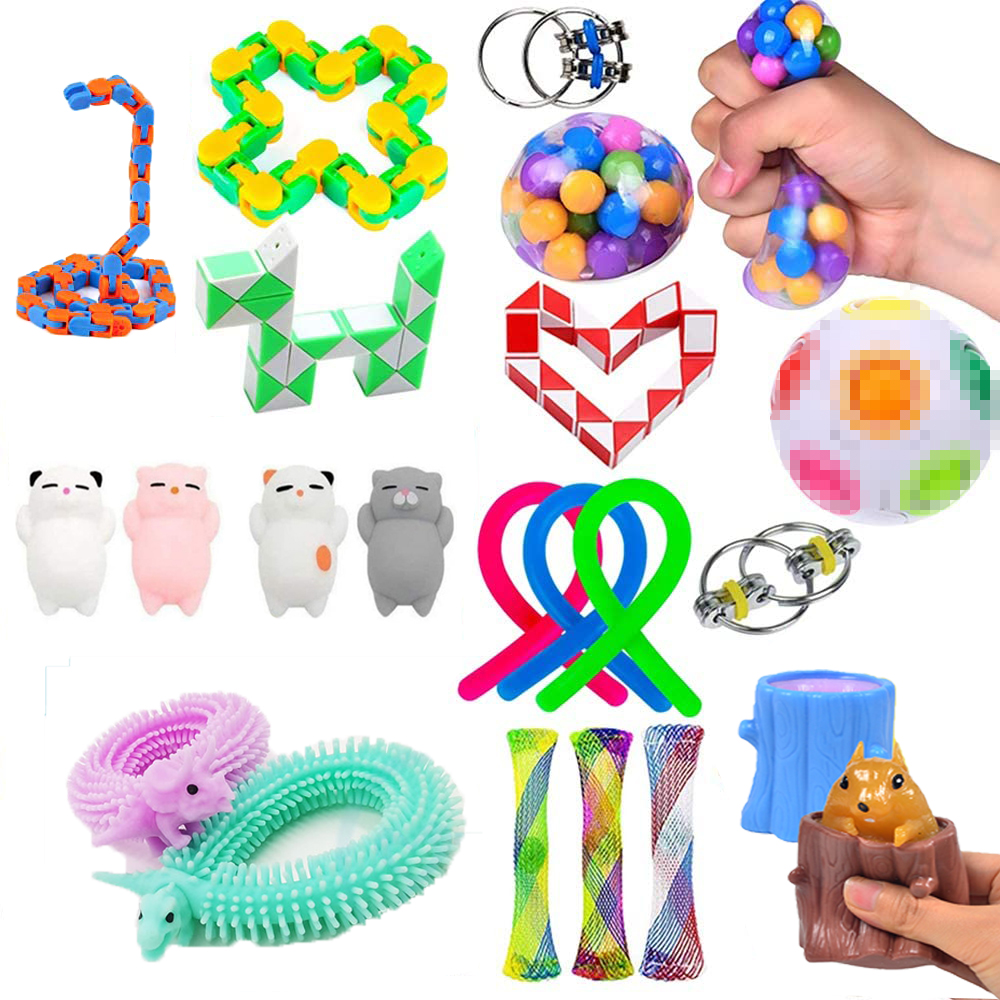 21 pack bundle sensory kit fidget toy set box fidget set box