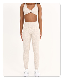 Logo Customized Two Pieces Womens Seamless <strong>Leggings</strong> and Bra Set <strong>Leopard</strong> <strong>Print</strong> Women's Sports Yoga Set Gym Sets Clothing Women - Product Image 2