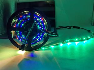 Bande LED intelligente RGB WS2812B 5M, guirlandes lumineuses en cuivre, éclairage paysager, télécommande, DC5V USB, découpable, largeur du circuit imprimé 10mm, IP65 - Product Image 3