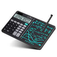 Dessin intelligent Calculatrice scientifique à 12 chiffres Bloc-notes LCD Outil scolaire de bureau d'usine pour les promotions Bouton à piles