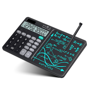 Dessin intelligent <span class=keywords><strong>Calculatrice</strong></span> scientifique à 12 chiffres Bloc-notes LCD Outil scolaire de bureau d'usine pour les promotions Bouton à piles - Product Image 4