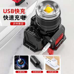 Led Headlamp Rechargeable Bright Led Light Fishing Outdoor Headlight With <b>Dimmer</b> Function Aluminum Alloy Body - Product Image 5