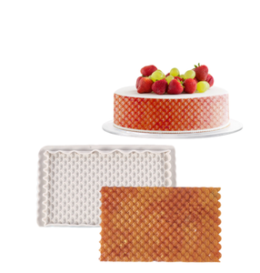 Une variété de jante de gâteau fondant bricolage écailles de poisson perle treillis gâteau décoration jante moule en silicone - Product Image 3