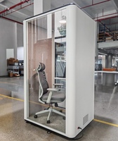 Cabine téléphonique de bureau acoustique moderne en aluminium, insonorisée, modulaire, poste de travail personnel pour l'école et le salon
