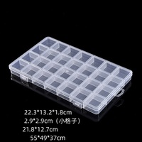 Boîte de rangement multifonctionnelle en plastique transparent avec 28 compartiments, boîte de rangement pour bijoux, boîte de rangement anti-poussière