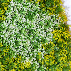 Muro de Plantas Artificiales Verde de 1m x 1m, Decoración de Pared de Plástico Resistente para Interiores y Exteriores - Product Image 2