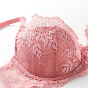 ブラブラアンダーワイヤー超薄型ランジェリーレースブラッシェブラッシエールプラスサイズセクシーレースブラ女性用 - Product Image 3