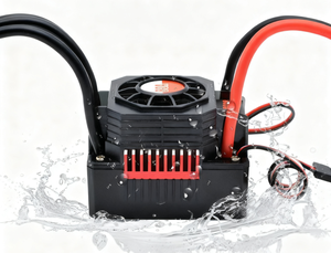 Contrôleur de vitesse électronique (ESC) étanche 25A sans balais avec dissipateur thermique en aluminium CNC 2-4S LiPo pour drone FPV, avion RC, bateau - Product Image 5