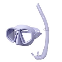 Nouveau Masque de Plongée 2026 à Faible Volume - Double Lentille en Verre Trempé, Silicone Liquide avec Tuba Pliable et Étui de Rangement