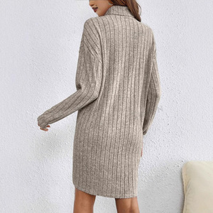 Nuovo Abito in Maglia da <span class=keywords><strong>Donna</strong></span> Stile Casual e da Ufficio per l'Autunno - Product Image 3