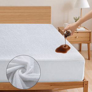 Protège-matelas imperméable en coton/bambou respirant et hypoallergénique, avec bords ajustés et respirant - Product Image 2