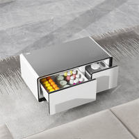 Table basse au design innovant avec tiroirs réfrigérés et rangement frigorifique, table intelligente pour salon, table basse intelligente avec congélateur intégré