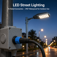 Connecteur étanche IP68 M12 mâle-femelle à baïonnette et vis de verrouillage pour éclairage LED, automatisation industrielle et robots