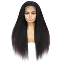 Perruques en cheveux humains 4C Kinky Yaki Straight HD 13x4 13x6 360 Full Lace Frontal pour femmes noires, vente en gros de perruques Lace Front