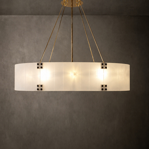 Lustre suspendu en verre de luxe, grand modèle, avec support métallique, pour table à manger, hall, plafond haut, décoration intérieure - Product Image 3