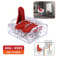 Connecteur de câblage haute puissance 40A PCT-412, bornier à levier 10AWG, connecteur rapide pour câblage électrique intensif