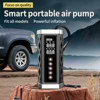 Nouveau Compresseur d'Air Portable 12V 8000mAh ABS pour Pneus avec Manomètre Numérique et Moniteur de Pression des Pneus, Pince Intelligente pour Voiture