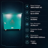 Armoire de synchronisation de générateur haute qualité 100A-630A IP54, type mobile sur roulettes pour panneau de synchronisation de groupe électrogène diesel de chantier