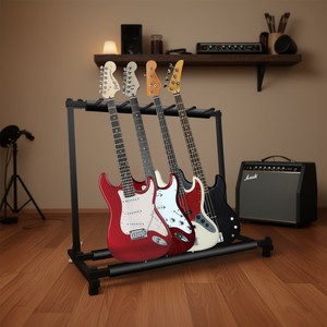 Support de guitare pliable Grack 5N1 en métal, support multi-guitares pour guitares électriques et acoustiques - Product Image 2