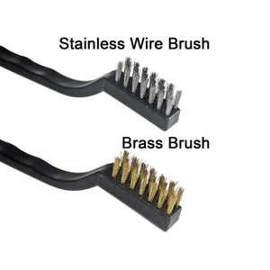 Ensemble de 3 brosses métalliques en nylon et acier inoxydable de 7 pouces (170 mm), mini <span class=keywords><strong>brosse</strong></span> de nettoyage en nylon pour le nettoyage, le polissage et le détail des métaux - Product Image 3