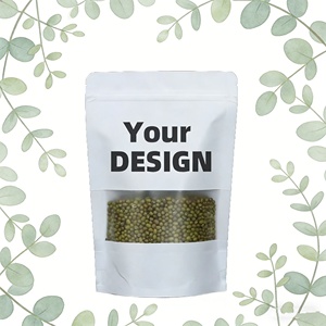 Bolsa de Papel Kraft Blanca Reutilizable Personalizada con Cierre, para Envasado de Alimentos, Dulces, Galletas, Snacks, Azúcar, Comida para Mascotas, Chicle - Product Image 3