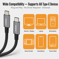 Câble USB C vers USB C, charge rapide PD, transfert de données haute vitesse, câble Type C, plusieurs longueurs 0,15 m 2 m, vente en gros
