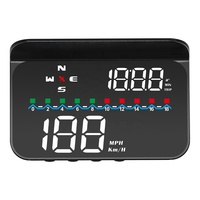 Affichage tête haute GPS M19 – Vitesse, boussole, temps de trajet, kilométrage, test 100 km, capteur automatique, anti-éblouissement pour toutes les voitures