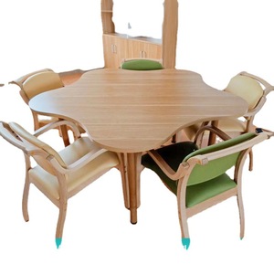 Senior Apartment Dining <b>Table</b> Irregular Shape Anti Collision Wooden Stable Furniture For Elderly Nursing Homes And Apartments - Product Image 1