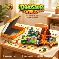 Lot de 279 blocs de construction magnétiques Dinosaures du Monde – Coffret Cadeau Deluxe – Kit de Construction Massif pour Jeu Créatif – Vente en Gros