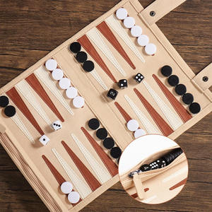 Backgammon de voyage portable multicolores pour compagnon, jeux de société enroulables, ensembles de backgammon - Product Image 4