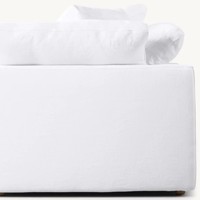 Cloud-Sofa mit Kissen Modernes Minimalistisches Weißes Stoff-Luxus-Dreisitzer-Sofa Wohnzimmer Nordisches Apartment Gepolstertes Sofa