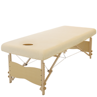 Drap-housse en velours épais blanc crème pour table de massage SPA, housse de matelas pour lit de massage de salon de beauté