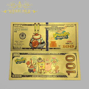 Schöne Spongebob-Banknoten Amerika Gold-Banknote Anime-Banknoten in 24k Goldplattierung - Product Image 6